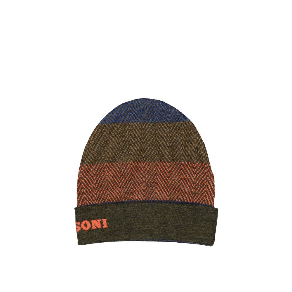 Missoni Bicolor Wool Beanie1728,75611013280,Accessories,Beanie - Hats - Accessories,Bicolor,Hats - Accessories,Men,Missoni,New with tags,UNI
