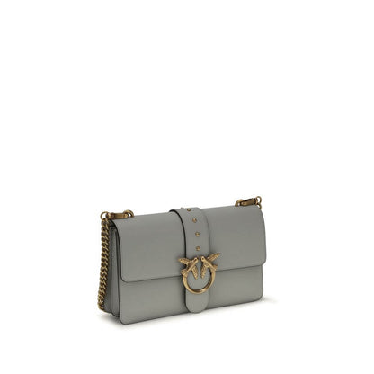 PINKO Gray Calf Leather Bos Taurus Shoulder Bag 1728,72470364320,Bags,Gray,New with tags,PINKO,Shoulder Bags - Bags,Women