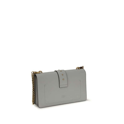 PINKO Gray Calf Leather Bos Taurus Shoulder Bag 1728,72470364320,Bags,Gray,New with tags,PINKO,Shoulder Bags - Bags,Women