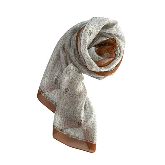 Borbonese Brown Silk Women Scarf 1728,67345744032,Accessories,Borbonese,Brown,New with tags,Scarves - Accessories,Scarves - Scarves - Accessories,Women