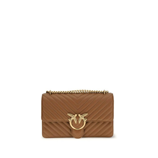 PINKO Brown Calf Leather Bos Taurus Shoulder Bag 1728,72470364320,Bags,Brown,New with tags,PINKO,Shoulder Bags - Bags,Women