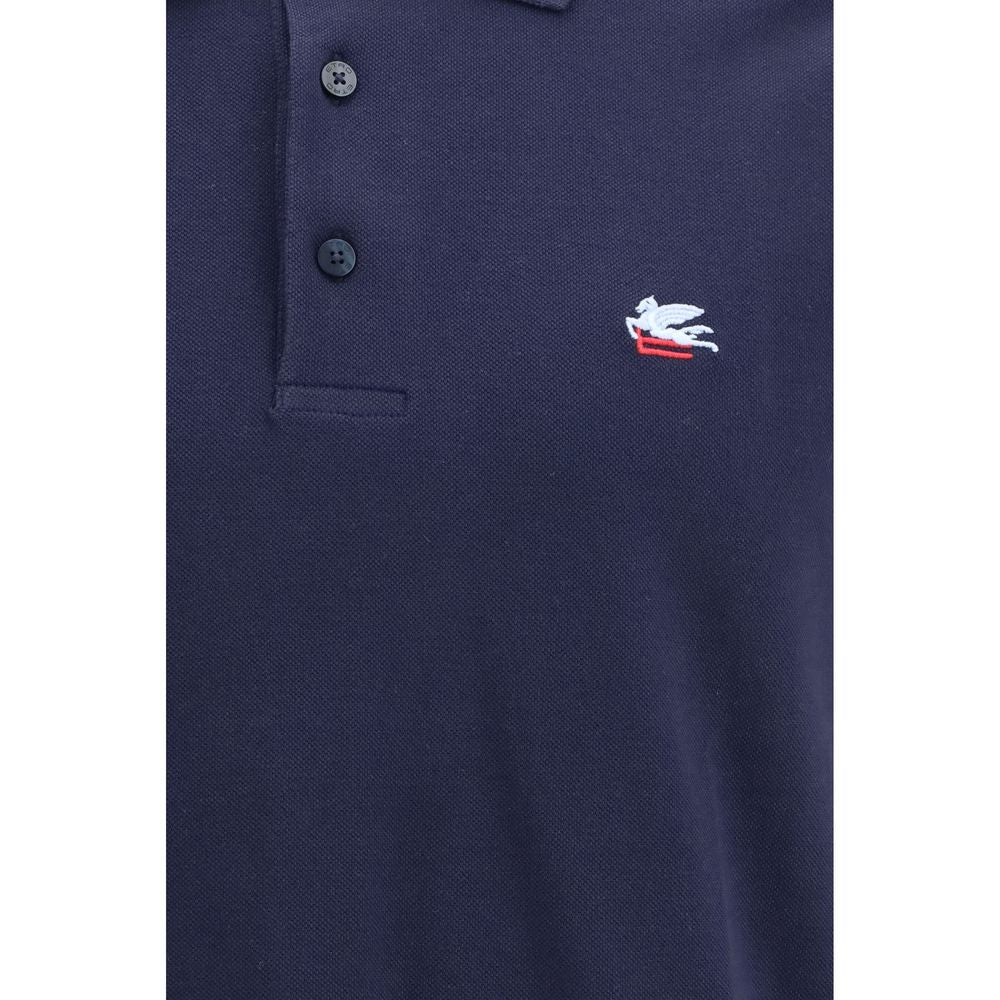 Etro Blue Cotton Polo Shirt 1728,72470364320,Blue,Clothing,Etro,M,Men,New with tags,Polo Shirts - T-Shirts - Clothing,S,T-Shirts - Clothing,XL