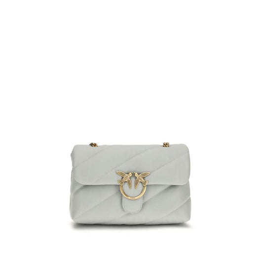 PINKO Gray Calf Leather Bos Taurus Shoulder Bag 1728,72470364320,Bags,Gray,New with tags,PINKO,Shoulder Bags - Bags,Women