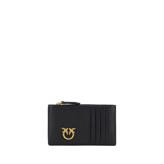 PINKO Black Calf Leather Bos Taurus Wallet 1728,72470364320,Accessories,Black,New with tags,PINKO,Wallets - Accessories,Wallets - Wallets - Accessories,Women