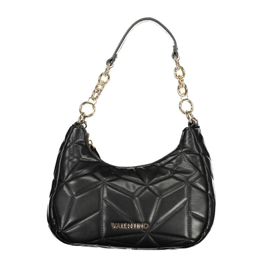 Mario Valentino Nero Polyurethane Women's Bag with Removable Shoulder Strap