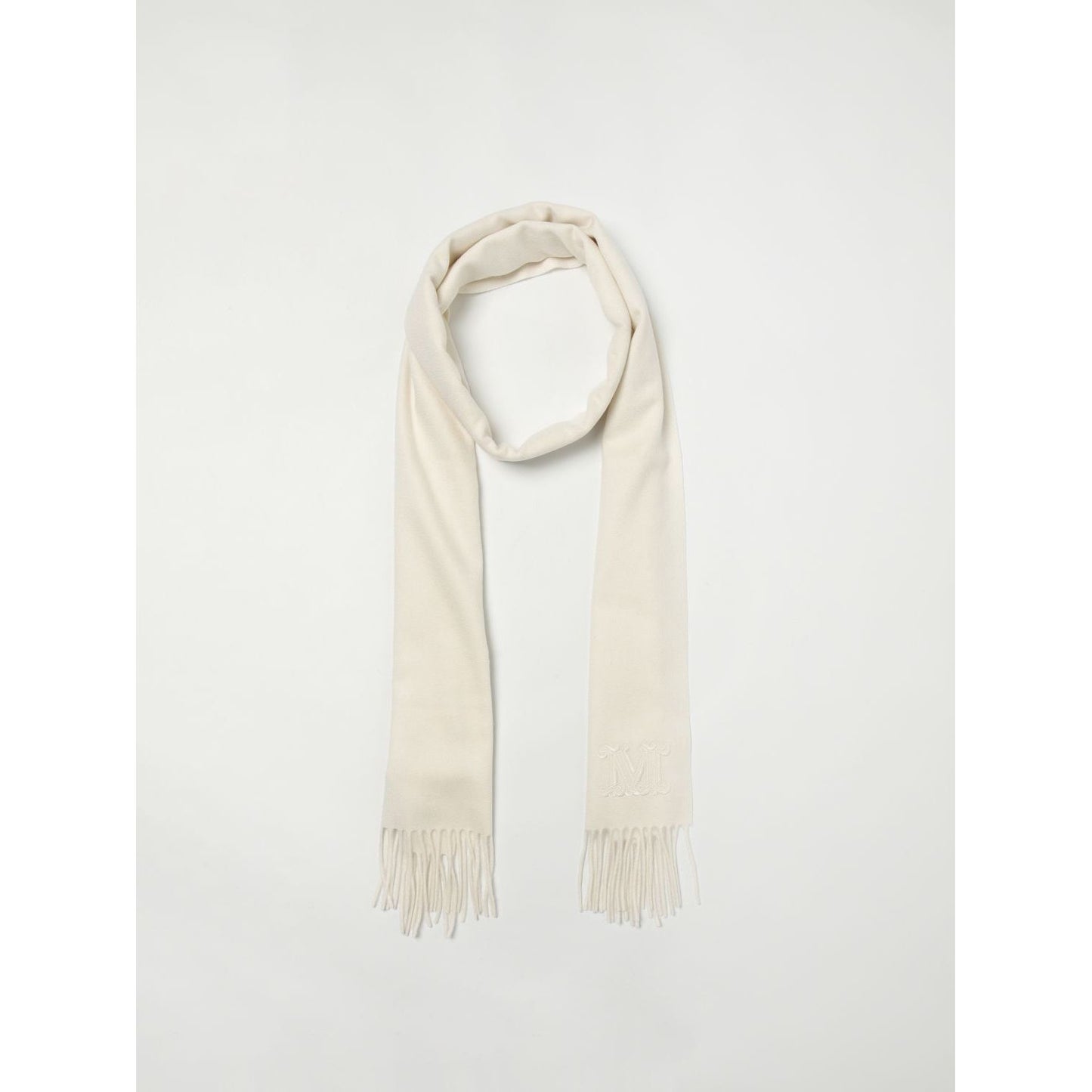 Max Mara White Cashmere Scarf