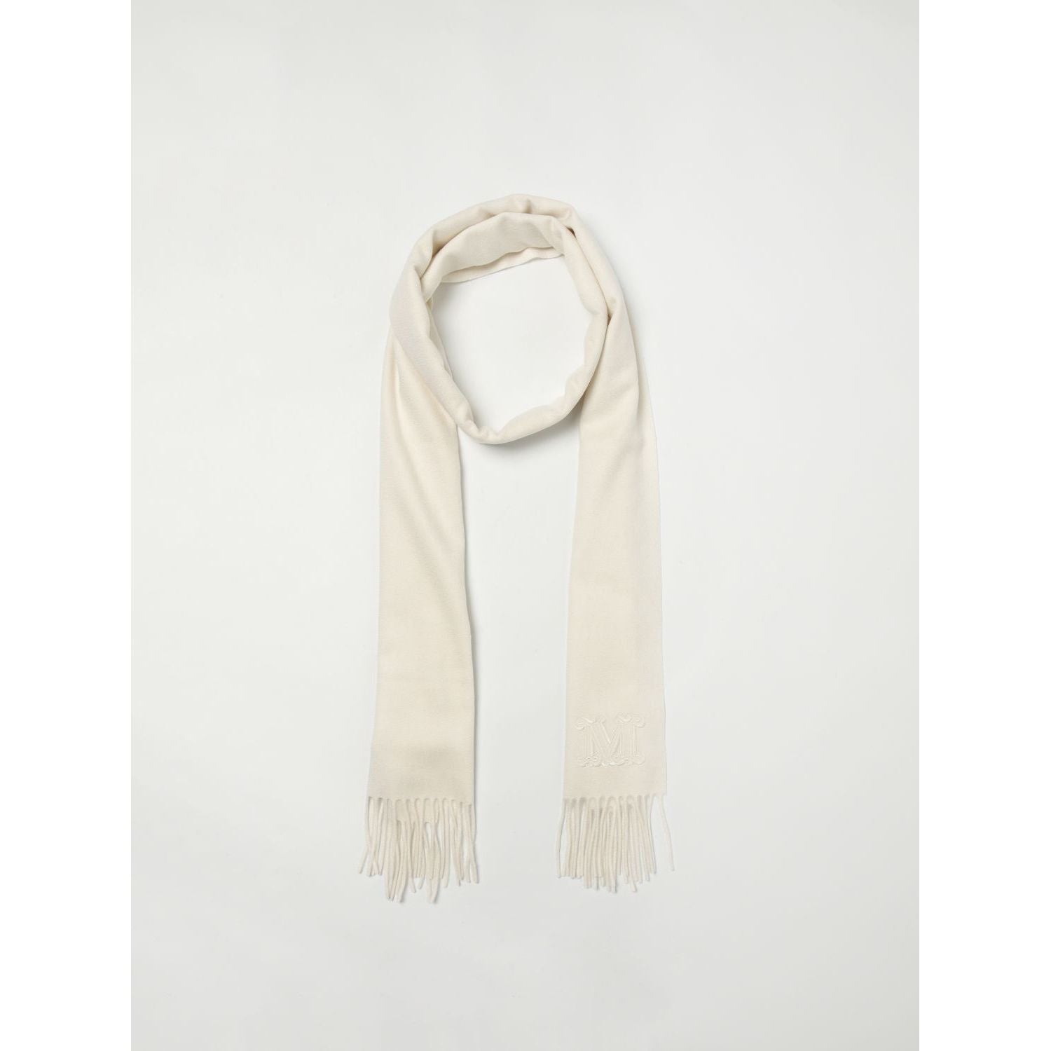 Max Mara White Cashmere Scarf
