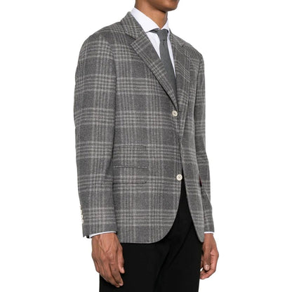 Brunello Cucinelli Gray Cashmere Blazer 1728,48 | M,75611013280,Blazers - Suits & Blazers - Clothing,Brunello Cucinelli,Clothing,Gray,IT50 | L,Men,New with tags,Suits & Blazers - Clothing