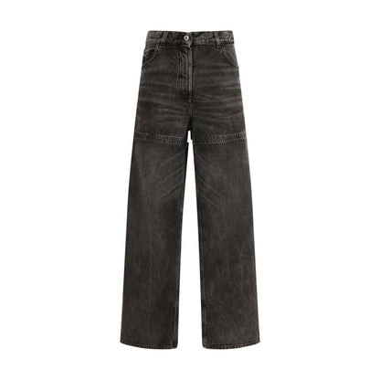 The Attico Black Cotton High-Waisted Jean