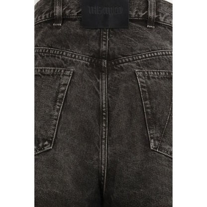 The Attico Black Cotton High-Waisted Jean