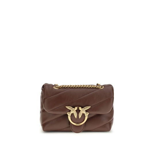 PINKO Brown Calf Leather Bos Taurus Shoulder Bag 1728,72470364320,Bags,Brown,New with tags,PINKO,Shoulder Bags - Bags,Women