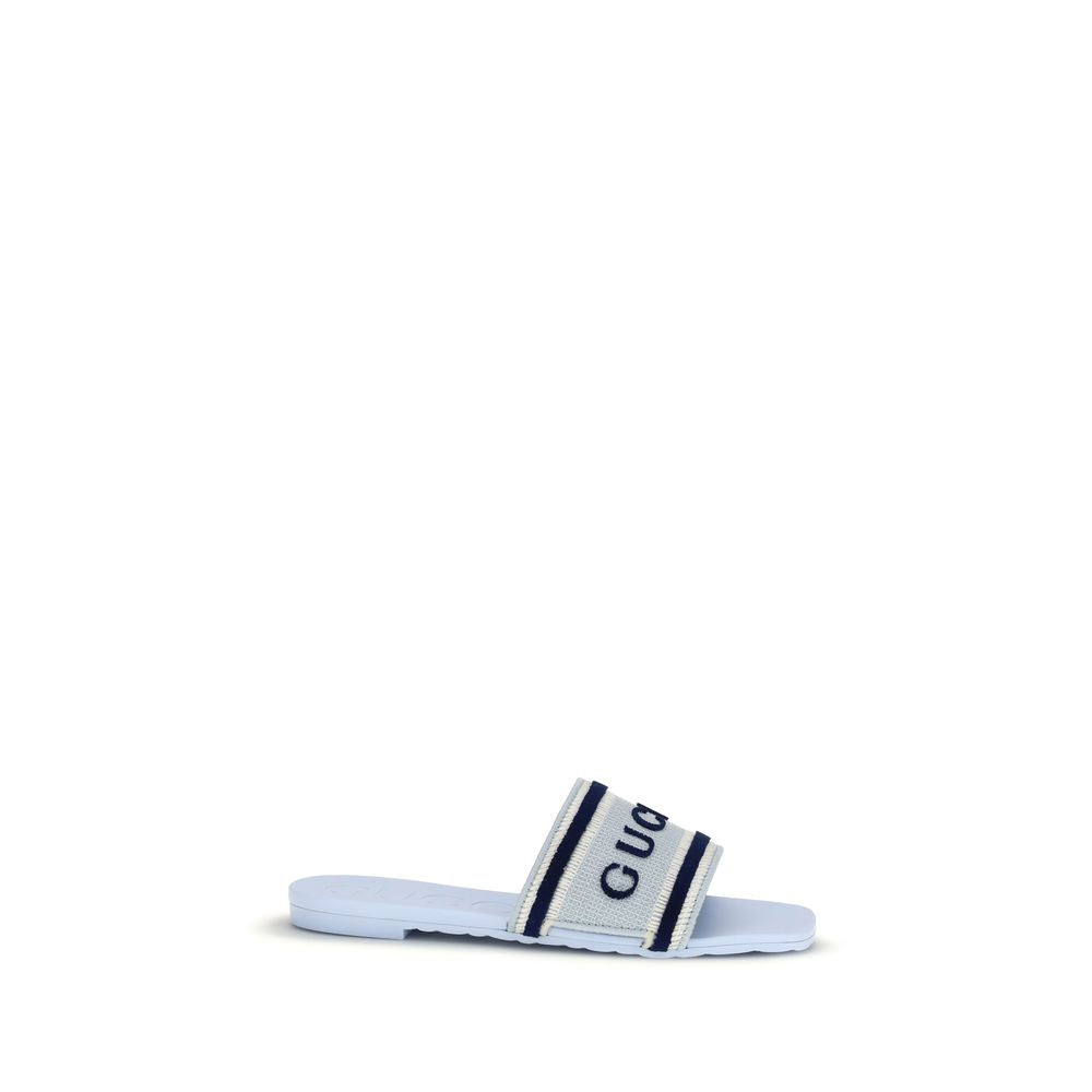 Gucci Blue Cotton Sandals1728,72470364320,Blue,EU36.5/US6.5,EU36/US6,EU37/US7,EU38.5/US8.5,EU39/US9,EU40/US10,Gucci,New with tags,Sandals - Shoes,Shoes,Women