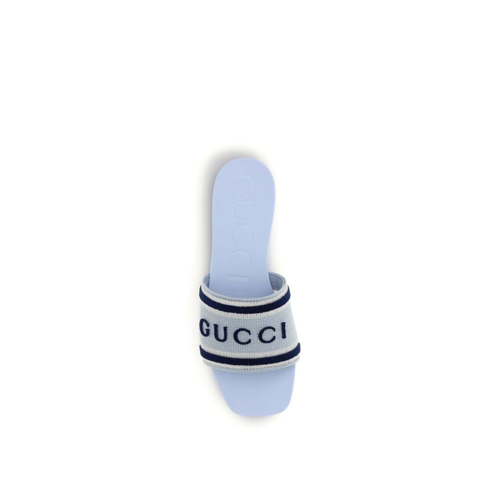 Gucci Blue Cotton Sandals1728,72470364320,Blue,EU36.5/US6.5,EU36/US6,EU37/US7,EU38.5/US8.5,EU39/US9,EU40/US10,Gucci,New with tags,Sandals - Shoes,Shoes,Women