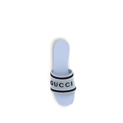 Gucci Blue Cotton Sandals1728,72470364320,Blue,EU36.5/US6.5,EU36/US6,EU37/US7,EU38.5/US8.5,EU39/US9,EU40/US10,Gucci,New with tags,Sandals - Shoes,Shoes,Women