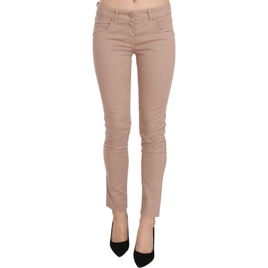 CRISTINAEFFE Chic Slim Fit Skinny Brown Pants CRISTINAEFFE Rosy Brown