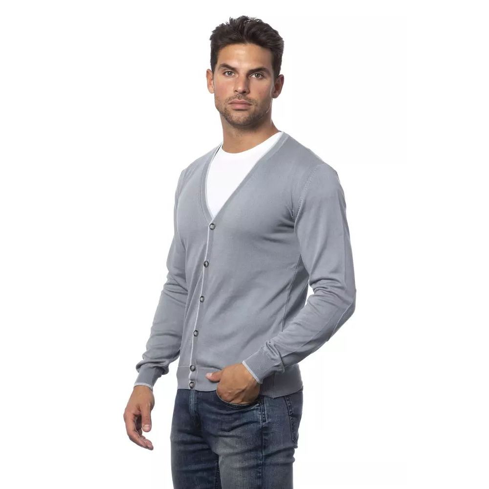 Verri Gray Cotton Cardigan