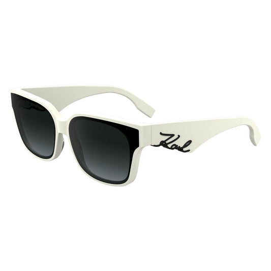 Karl Lagerfeld White Acetate Sunglasses