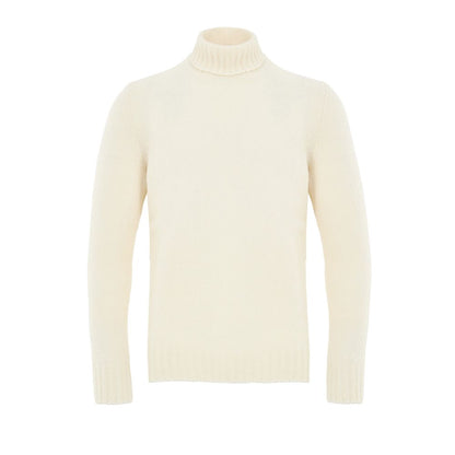 Gran Sasso White Wool Turtleneck