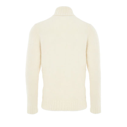 Gran Sasso White Wool Turtleneck