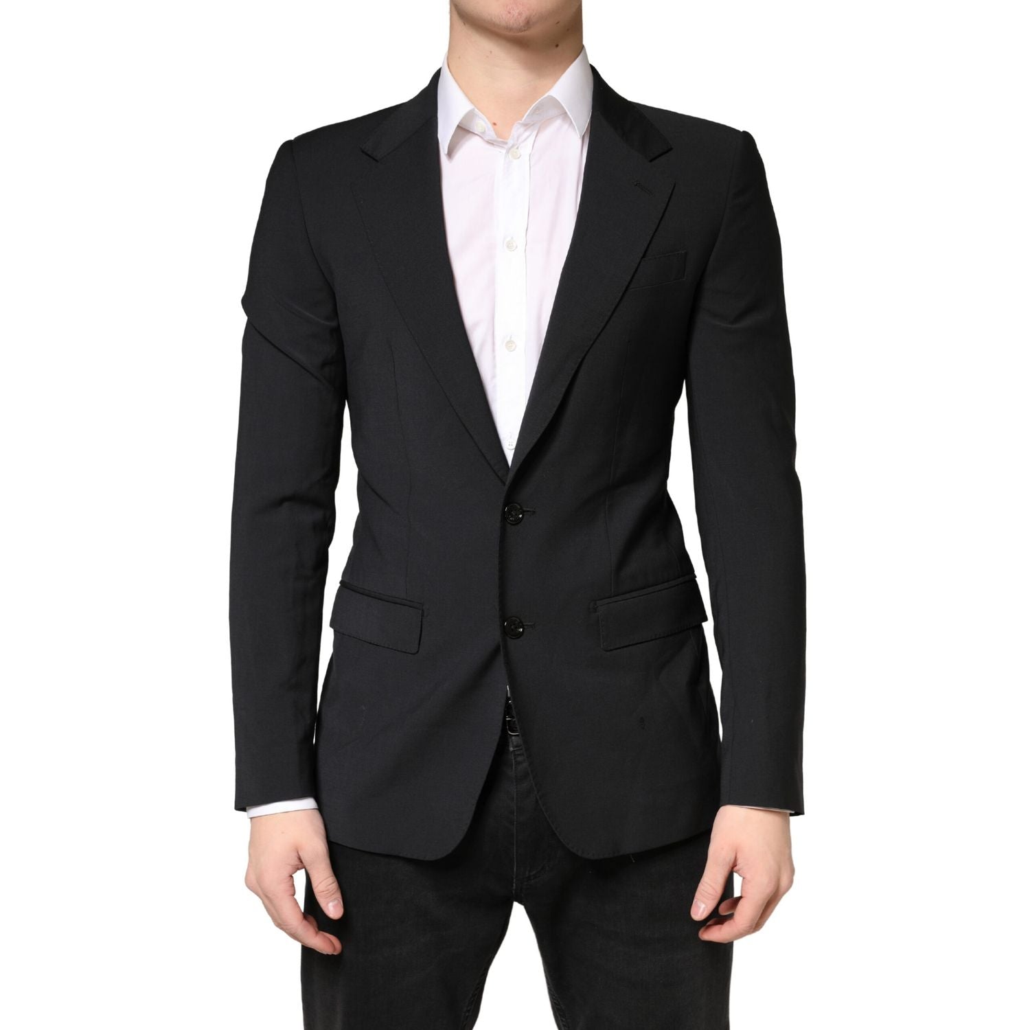 Dolce & Gabbana Black MARTINI Single Breasted Tuxedo Blazer