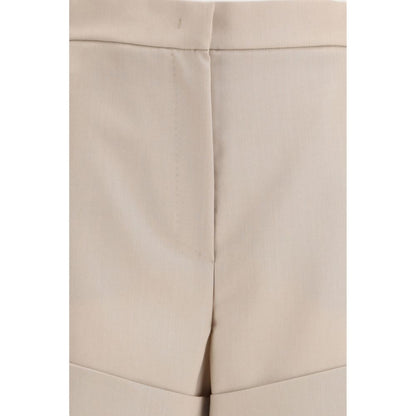 Max Mara Bicolor Wool Bermuda Shorts