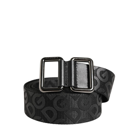 Dolce & Gabbana Black Logo Monogram Silver Metal Buckle Belt1728,67345645728,90 cm / 36 Inches,Accessories,Belts - Accessories,Black,Dolce & Gabbana,High-Waist Belts - Belts - Accessories,Material: 22% Polyester 78% Calf Leather,Men,Preowned / Defect