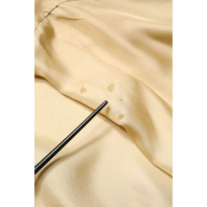 Dolce & Gabbana Yellow Silk Button Down Men Oversize Shirt