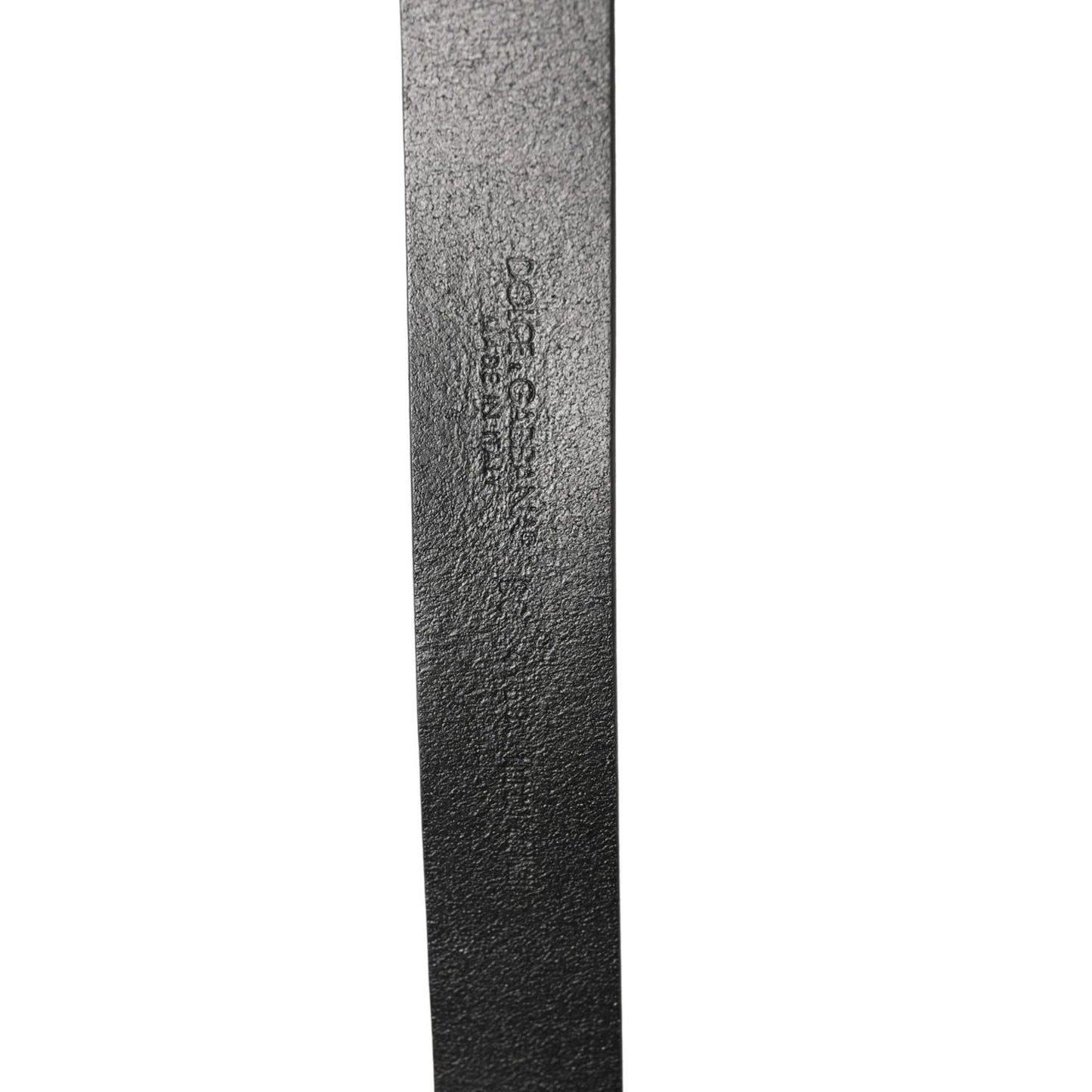 Dolce & Gabbana Men Black Classic Leather Logo Buckle Belt