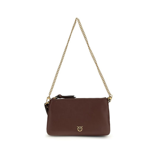 PINKO Brown Calf Leather Bos Taurus Shoulder Bag 1728,72470364320,Bags,Brown,New with tags,PINKO,Shoulder Bags - Bags,Women