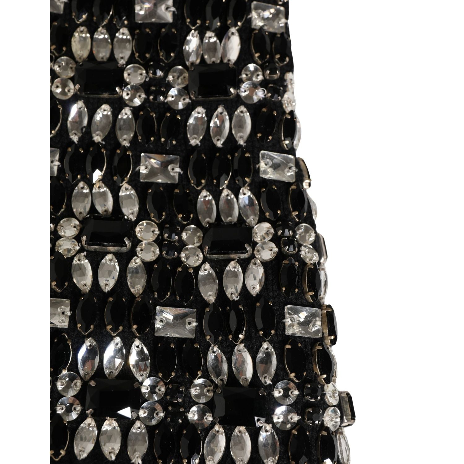 Dolce & Gabbana Black Wool Crystal Embellished Balaclava Hat