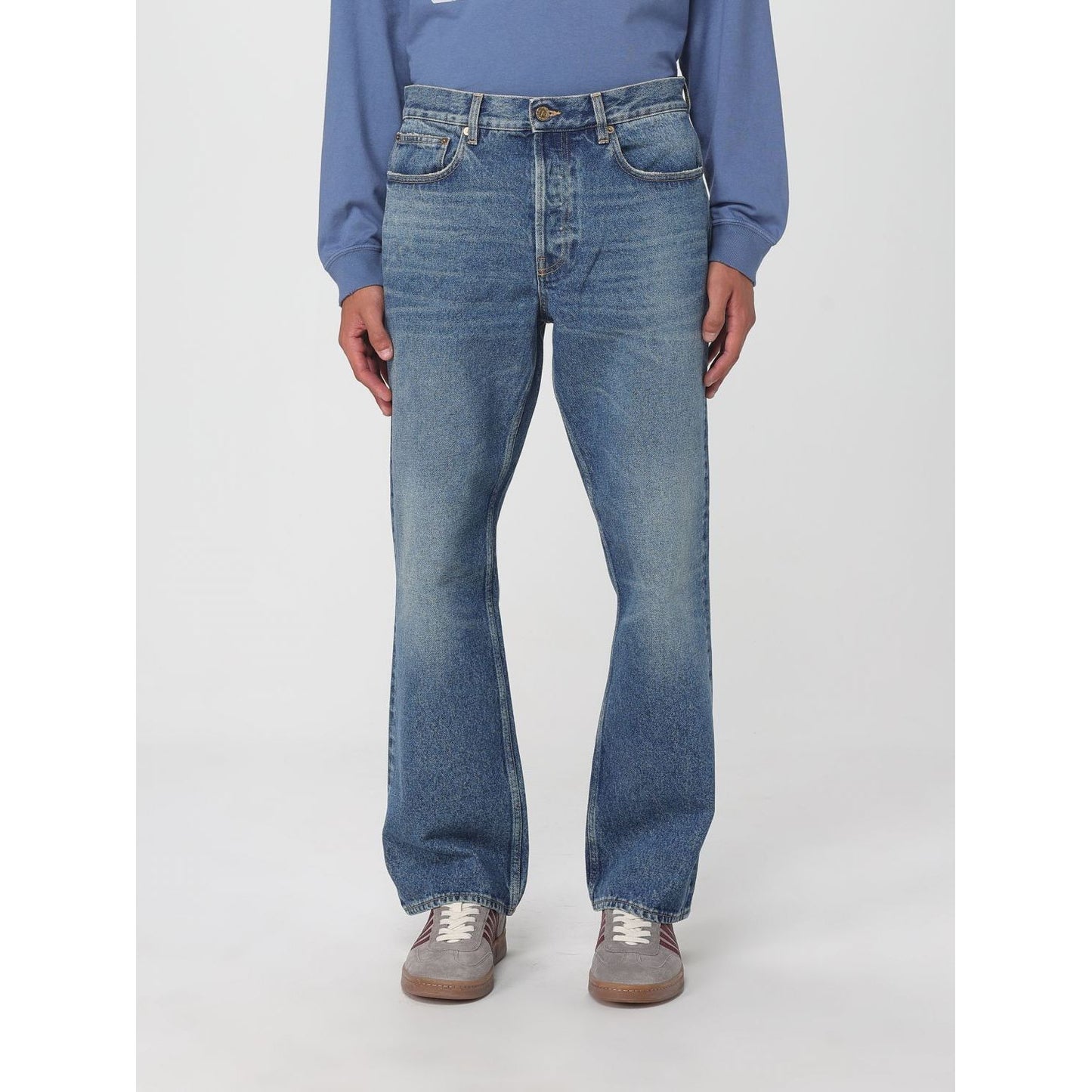 Golden Goose Blue Cotton Flared Jeans