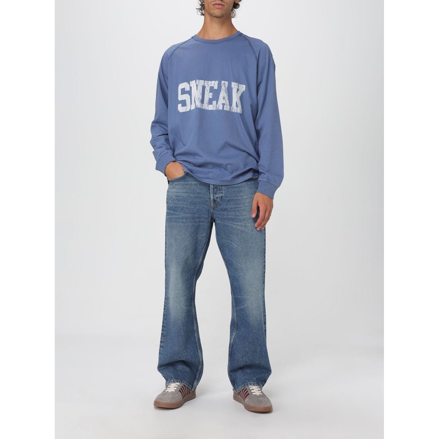 Golden Goose Blue Cotton Flared Jeans