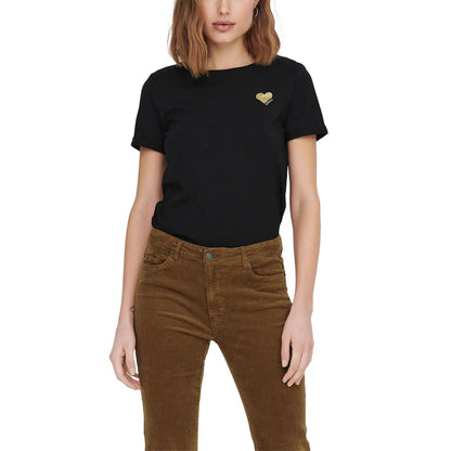 Only Black Cotton T-Shirt