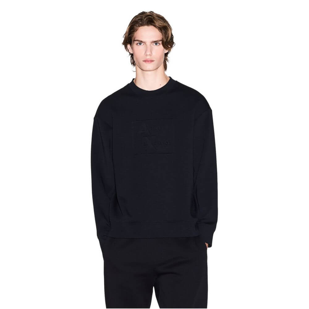 Armani Exchange Black Cotton Sweatshirt