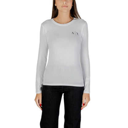 Armani Exchange White Cotton Long Sleeve T-Shirt