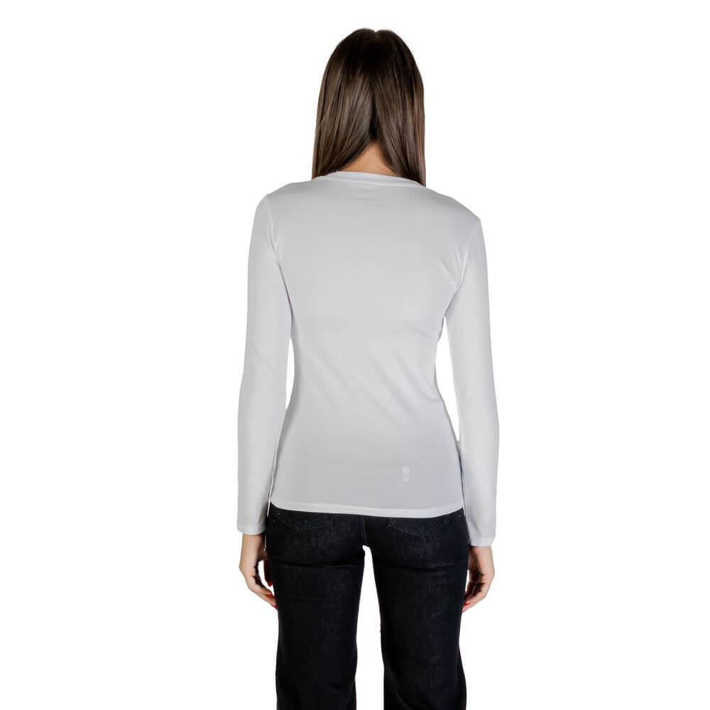 Armani Exchange White Cotton Long Sleeve T-Shirt