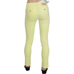 PINKO Yellow Cotton Stretch Low Waist Skinny Casual Trouser Pants PAN70191-26