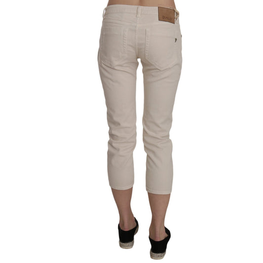 Dondup Beige Low Waist Skinny Cropped Capri Pants Jeans & Pants Dondup Rosy Brown