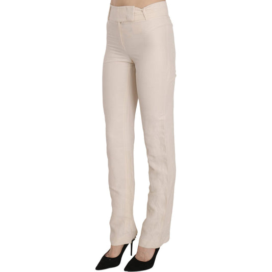 LAUREL Elevated White High Waist Flared Trousers LAUREL Gray