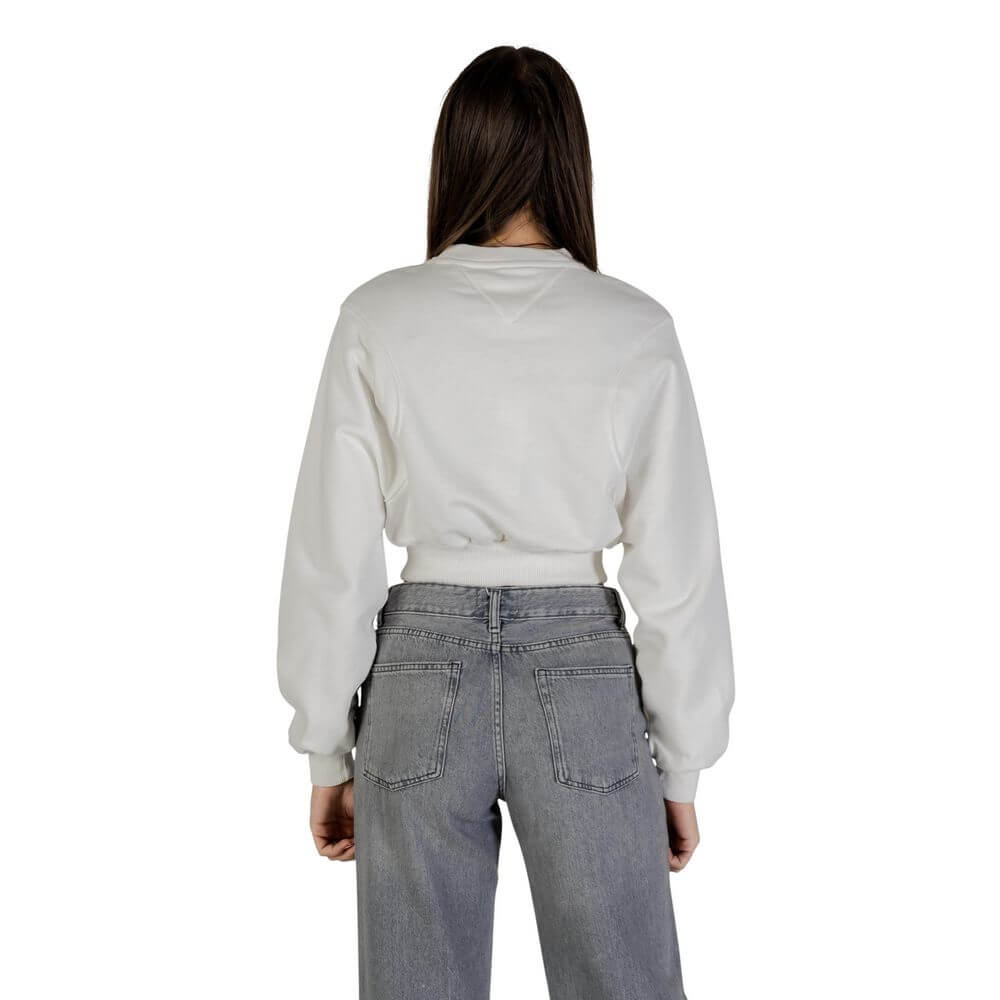 Tommy Hilfiger Jeans Cream Recycled Cotton Sweatshirt
