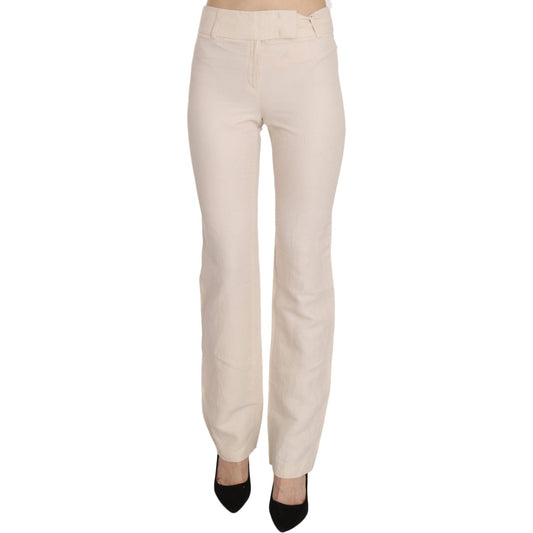 LAUREL Elevated White High Waist Flared Trousers LAUREL Gray