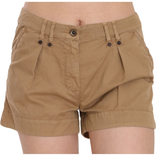 PLEIN SUD Chic Brown Mid Waist Mini Shorts PLEIN SUD Rosy Brown