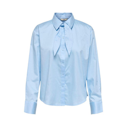 Jacqueline De Yong Blue Cotton Blouse