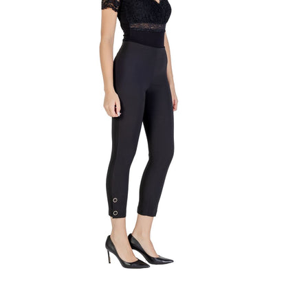 Rinascimento Black Polyester Casual Pants