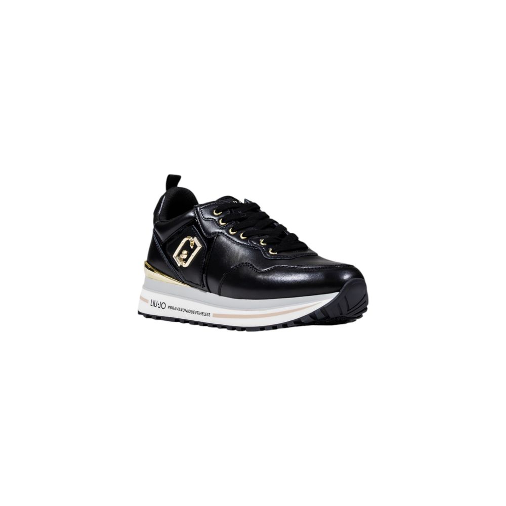 Liu Jo Black Artificial Leather Platform Sneakers