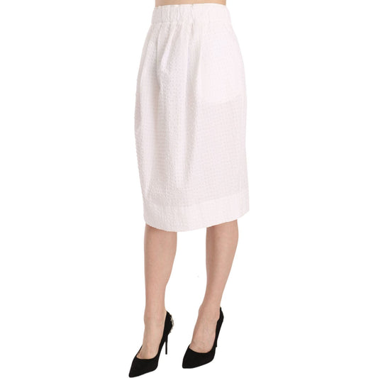 L'Autre Chose Elegant White Pencil Skirt L'Autre Chose Antique White