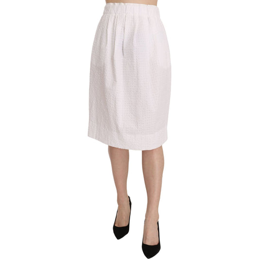 L'Autre Chose Elegant White Pencil Skirt L'Autre Chose Light Gray