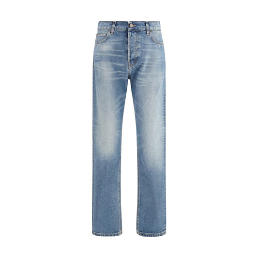 Haikure Blue Cotton Straight-Leg Jeans 1728,72470364320,Blue,Clothing,Haikure,Jeans Denim - Clothing,Men,New with tags,Straight-Leg Jeans - Jeans Denim - Clothing,W30,W31,W32,W33
