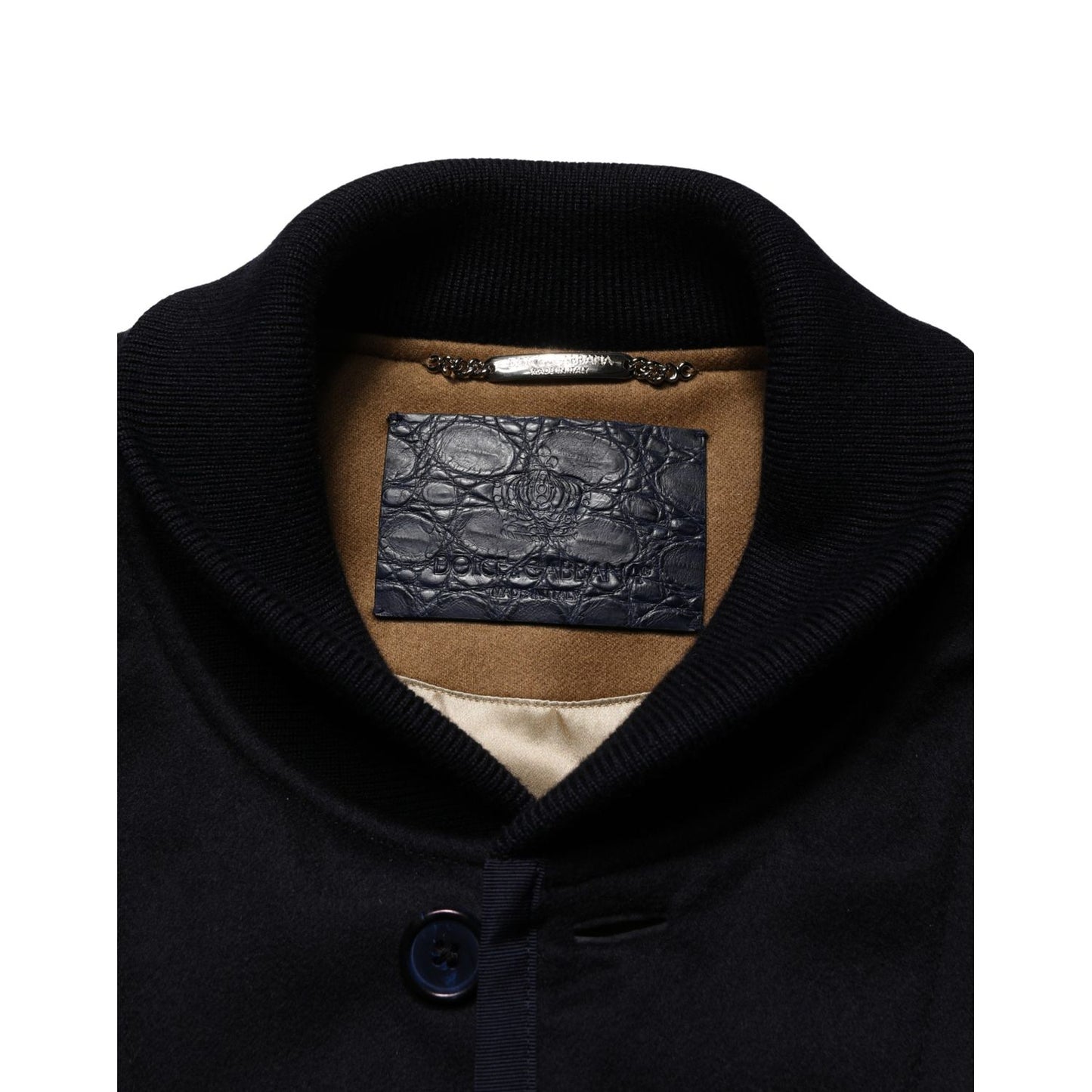 Dolce & Gabbana Black Cashmere Knitted Button Down Jacket