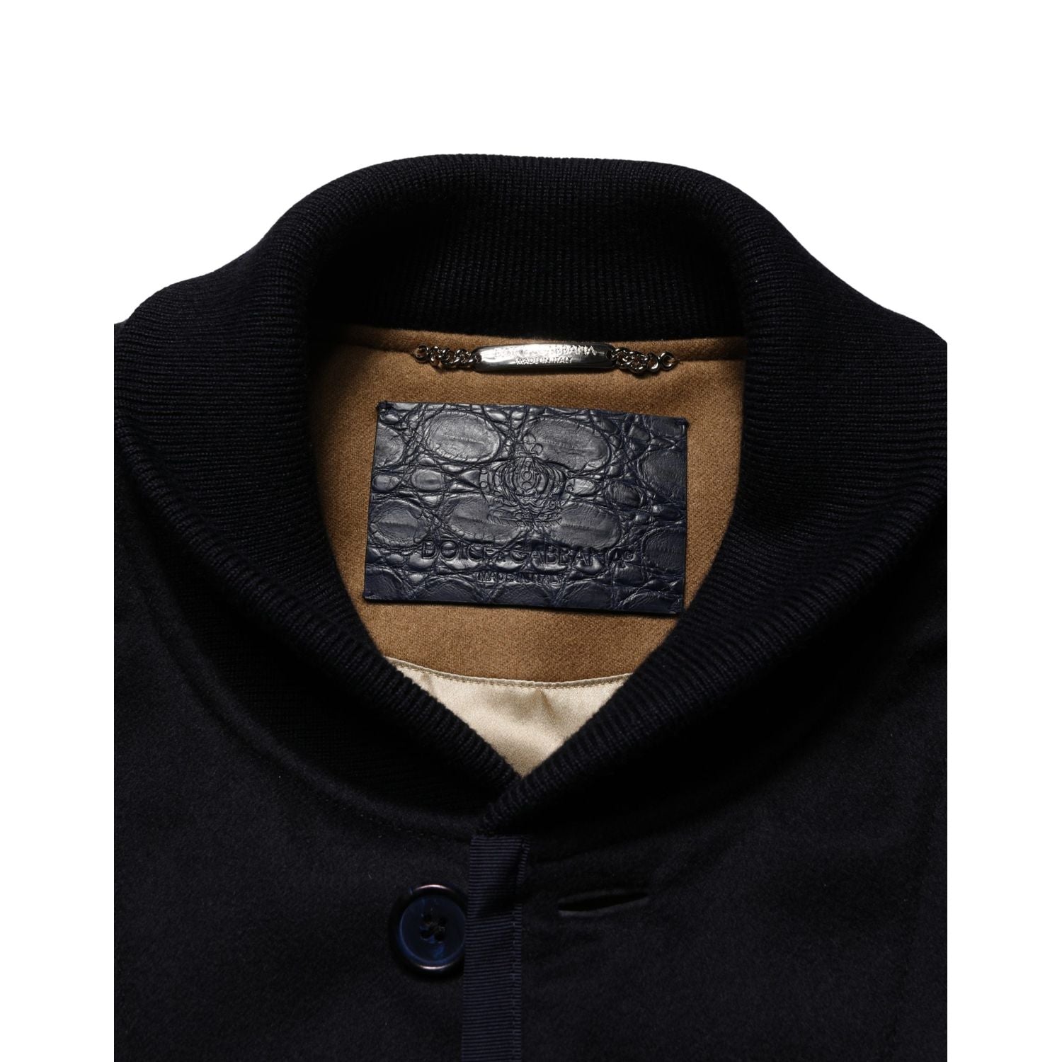 Dolce & Gabbana Black Cashmere Knitted Button Down Jacket